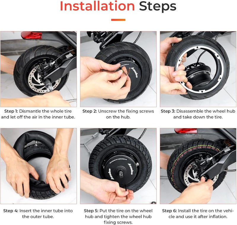 LUCK4U (2-Pack) 10x3 Replacement Inner Tubes with 90 Degree for 255x80 90/65-6.5 80/65-6.5 Tires Scooter - Image 5